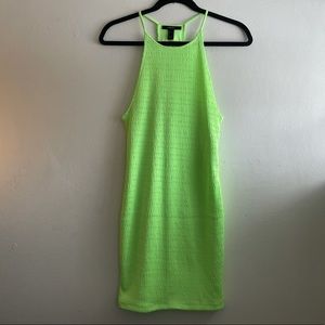 Lime Green Racerback Spaghetti Strap Dress